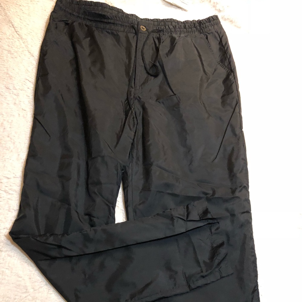 Black Windbreaker Pants